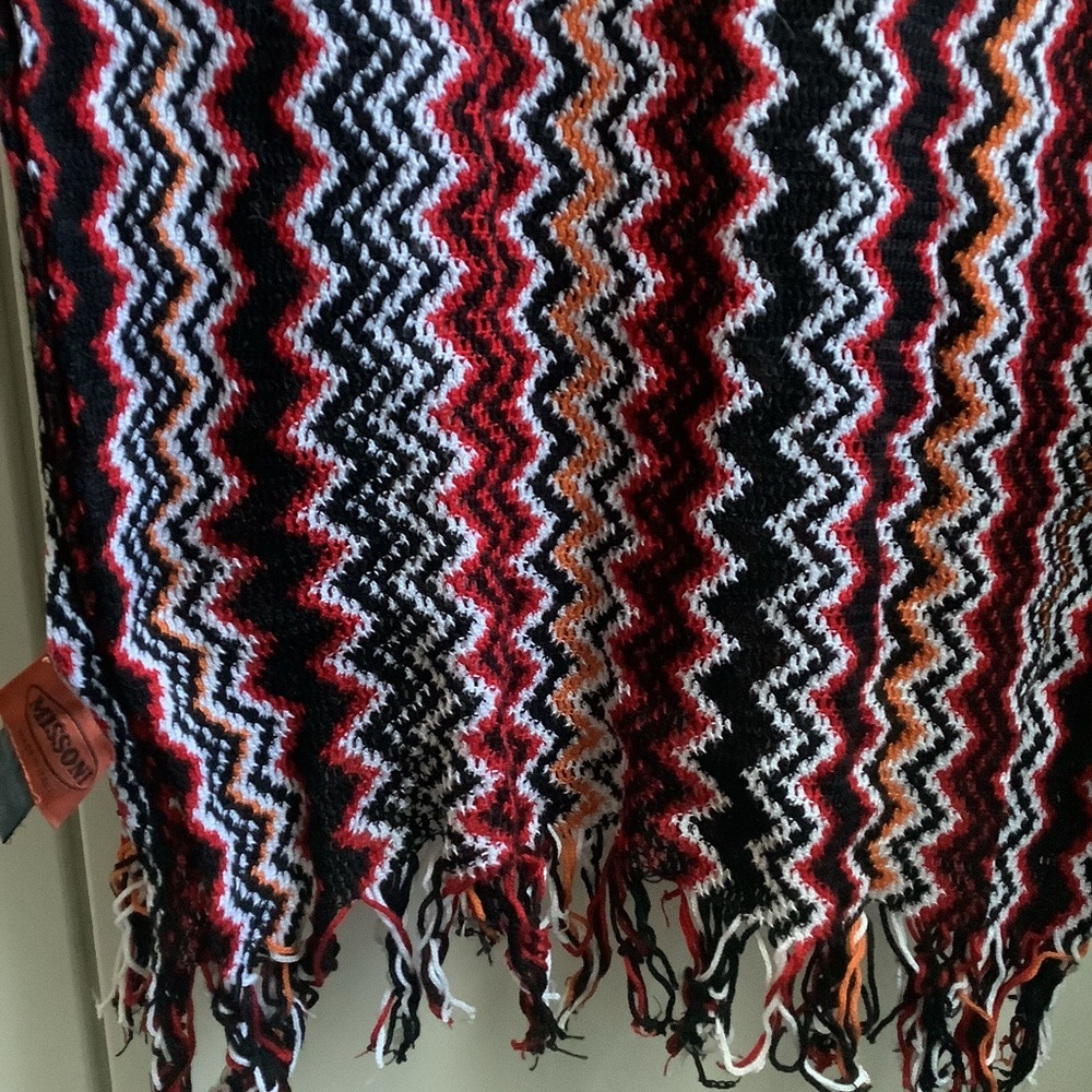 Missoni Zigzag Scarf in Red, Black, and White
